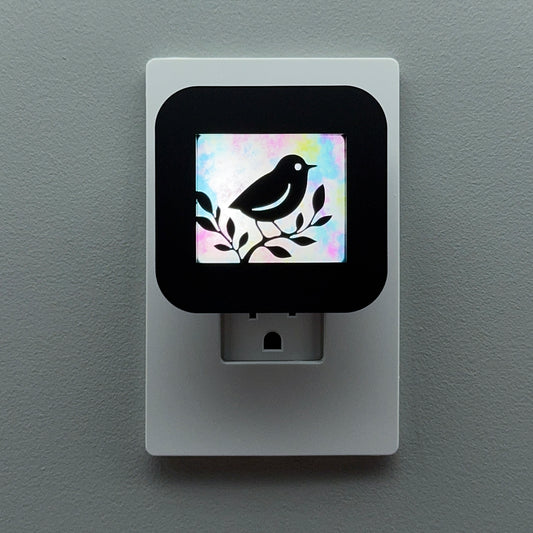 Cute Bird in Tree Night Light