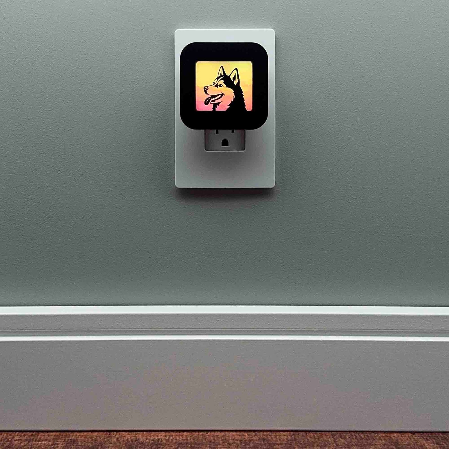 Siberian Husky Dog Night Light