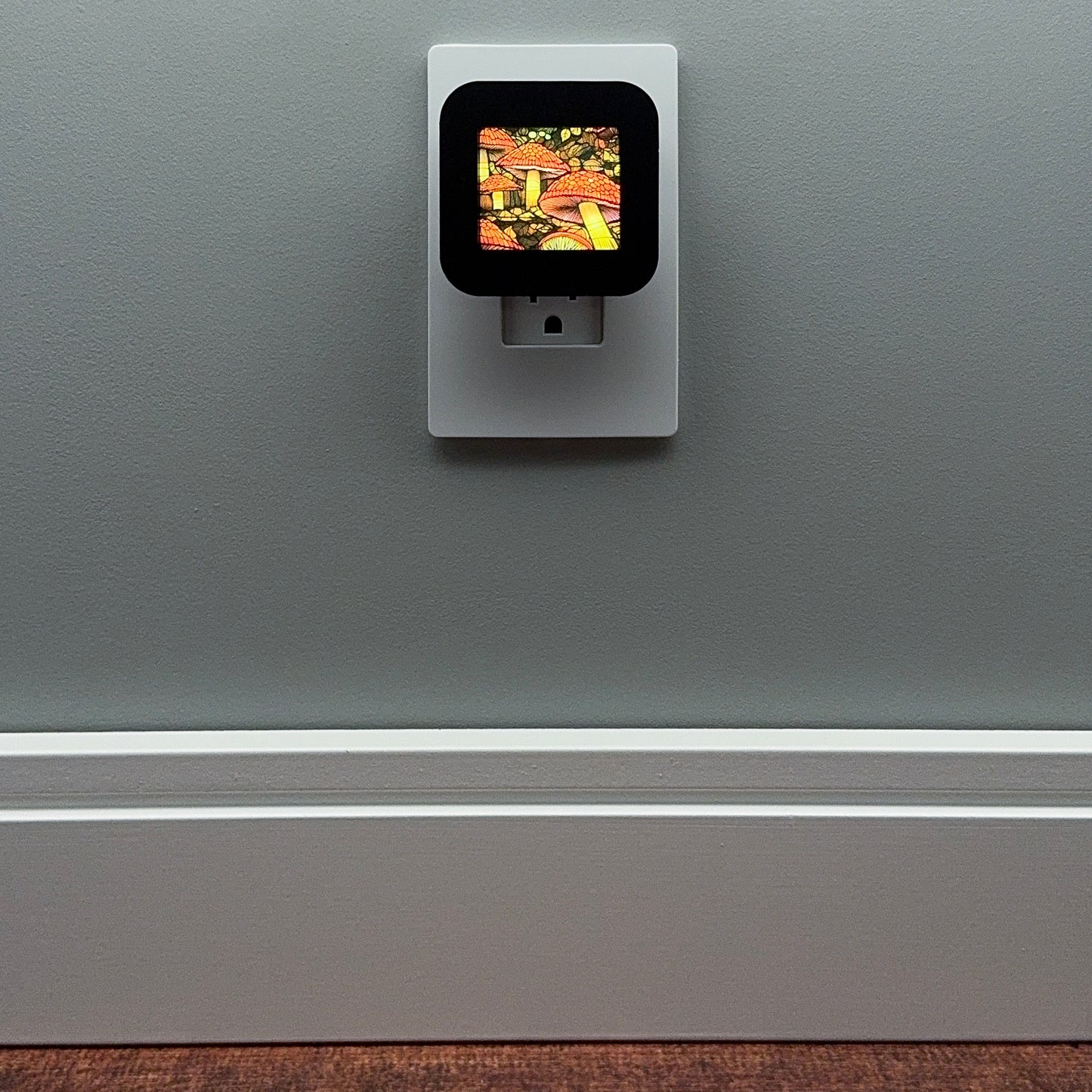 Mushroom Stained Glass Night Light