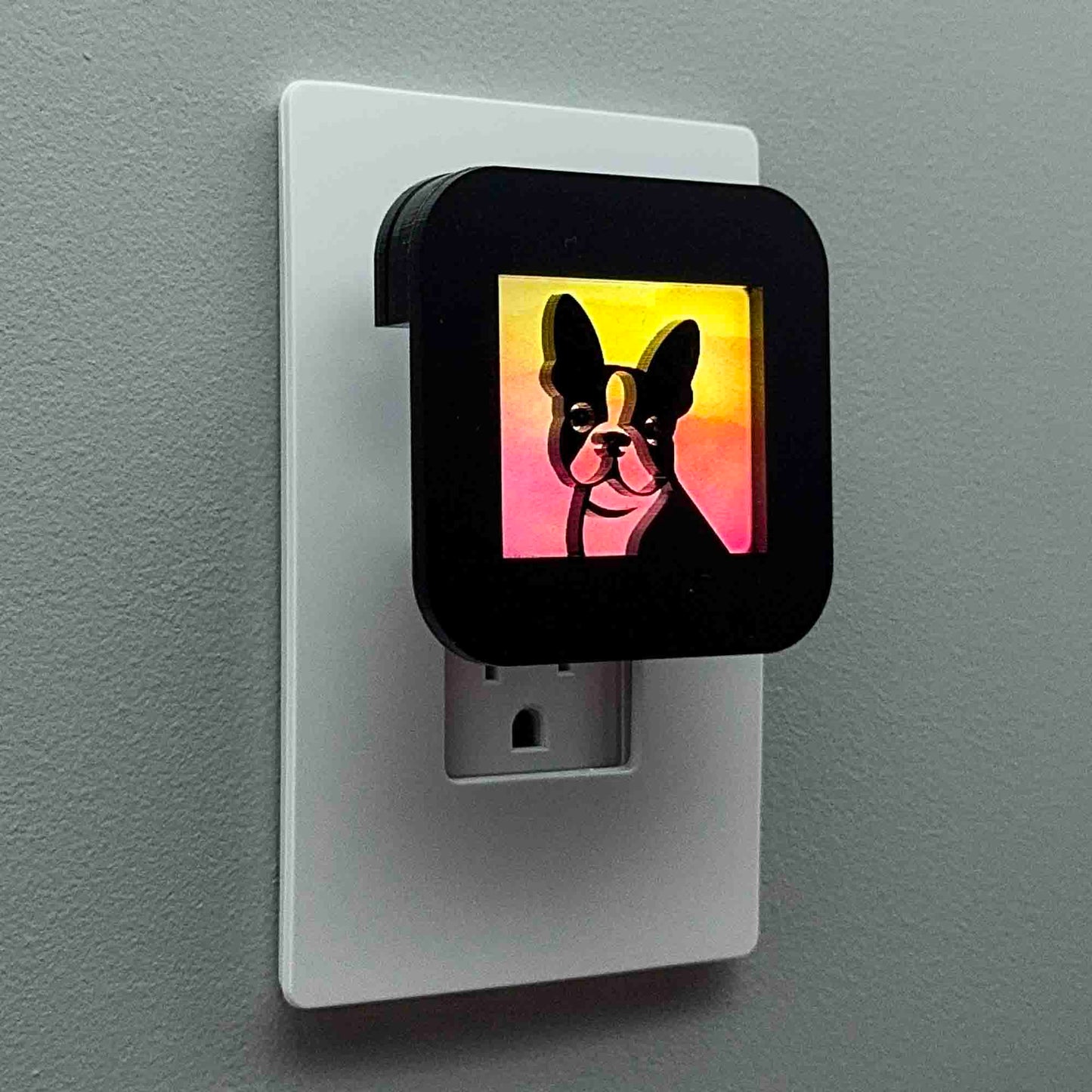 Boston Terrier Dog Night Light