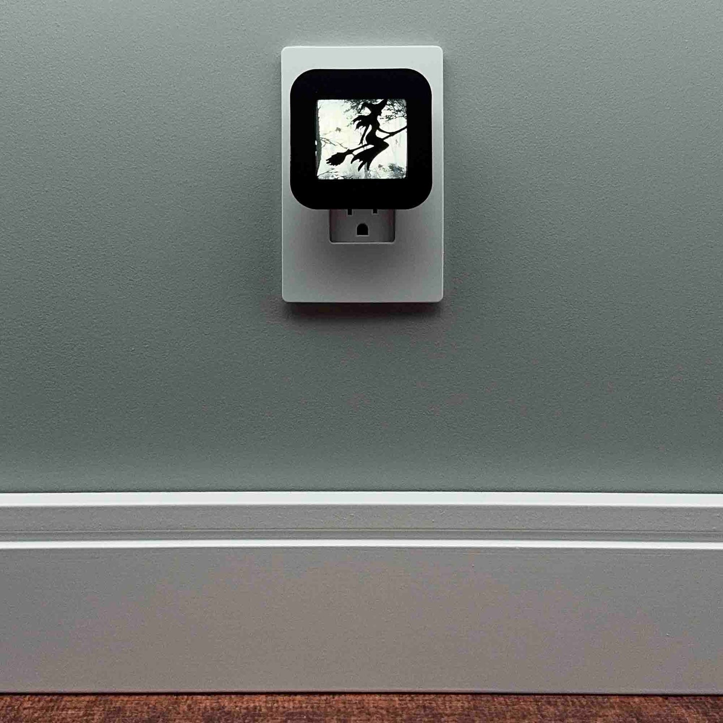 Witch in Haunted Forest Night Light
