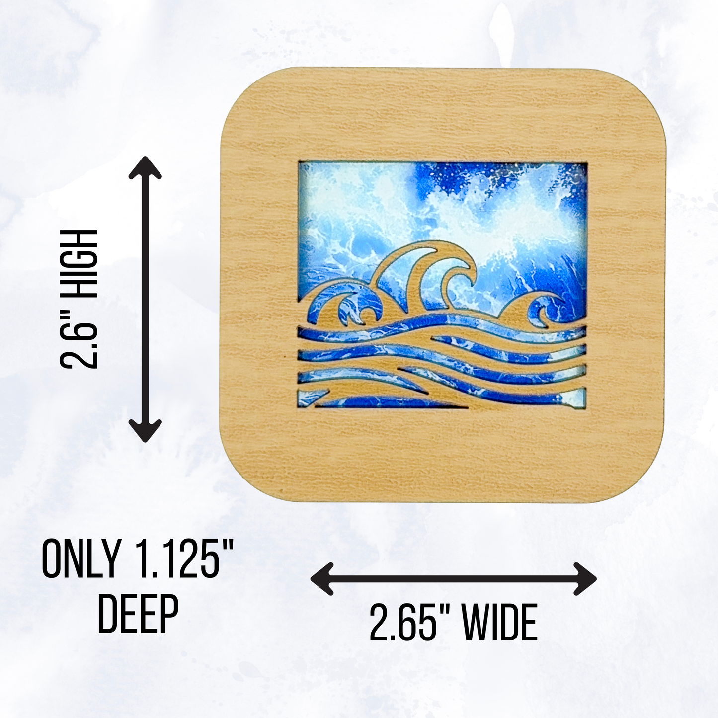 Waves Night Light with Ocean Background