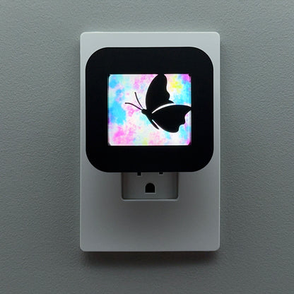 Butterfly Night Light with Watercolor Background