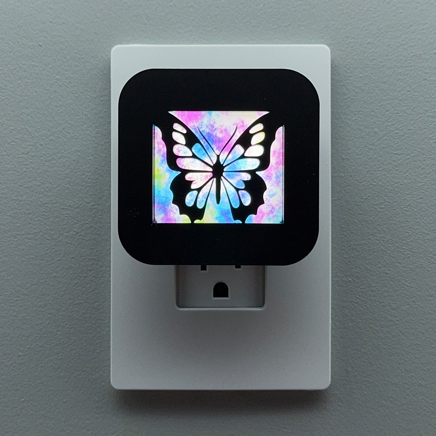 Butterfly Night Light with Watercolor Background