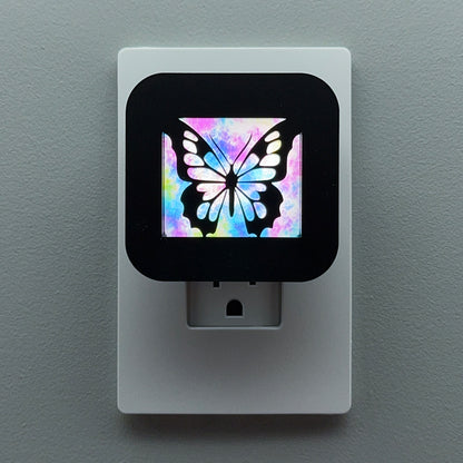 Butterfly Night Light with Watercolor Background