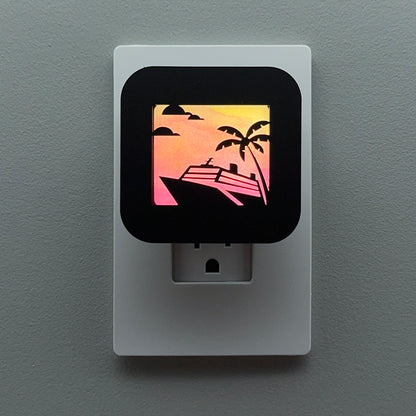 Tropical Cruise Ship Night Light