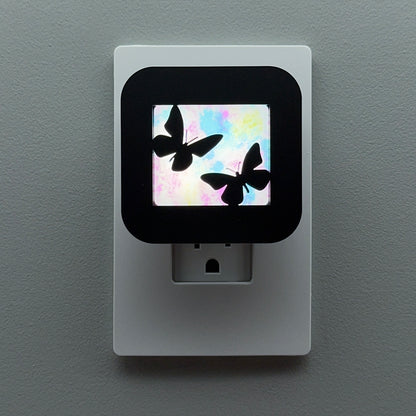 Butterfly Night Light with Watercolor Background