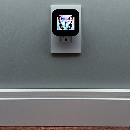 Butterfly Night Light with Watercolor Background