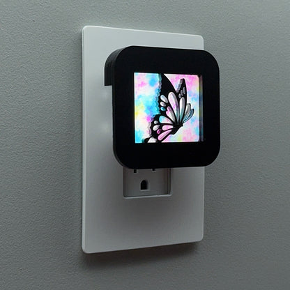 Butterfly Night Light with Watercolor Background