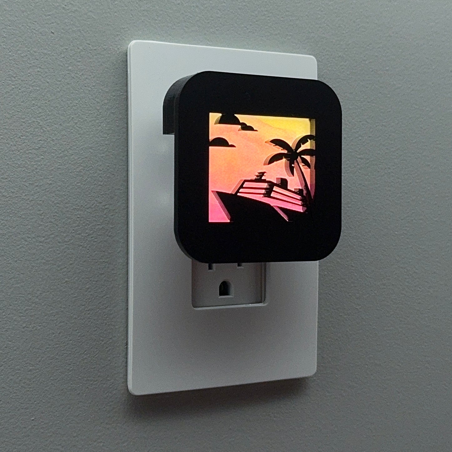Tropical Cruise Ship Night Light