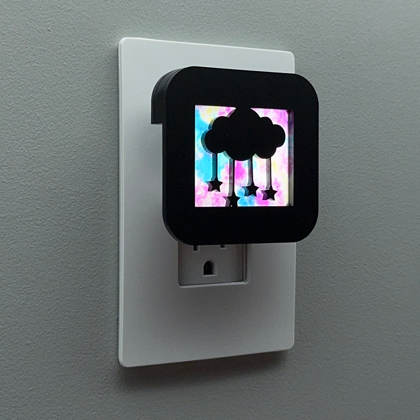 Baby Nursery Night Light - Cloud with Falling Stars