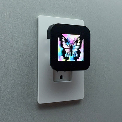 Butterfly Night Light with Watercolor Background