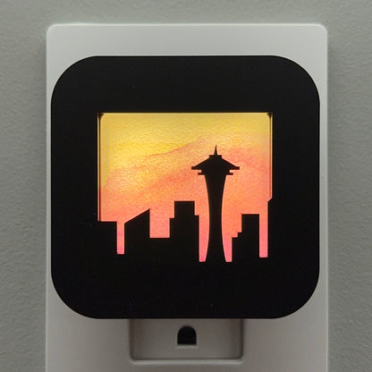 Seattle Skyline Night Light