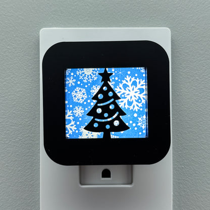 Snowy Christmas Tree Night Light