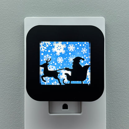 Santa's Sleigh & Reindeer Night Light