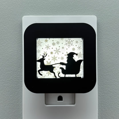 Santa's Sleigh & Reindeer Night Light