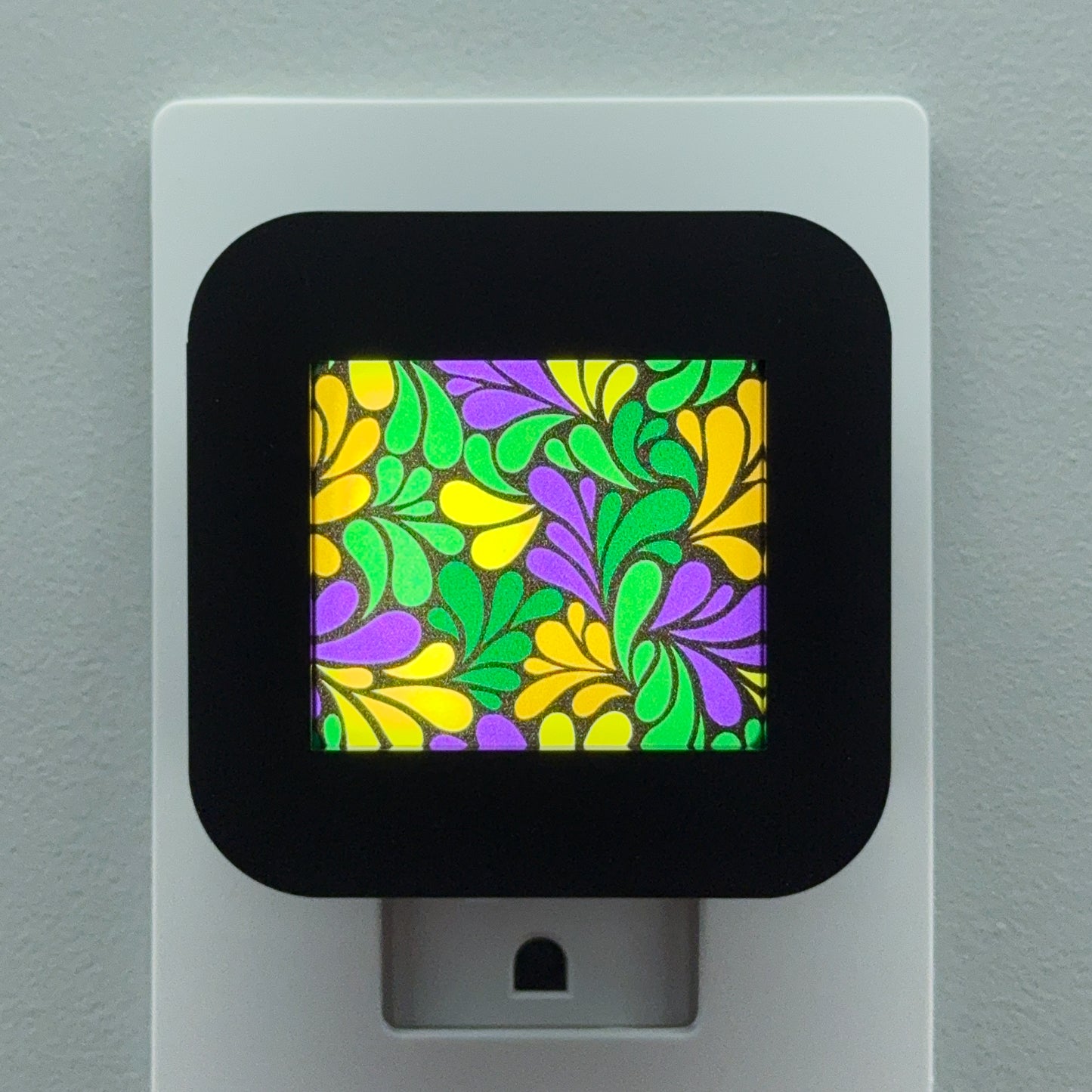 Mardi Gras Color Swirl Night Light