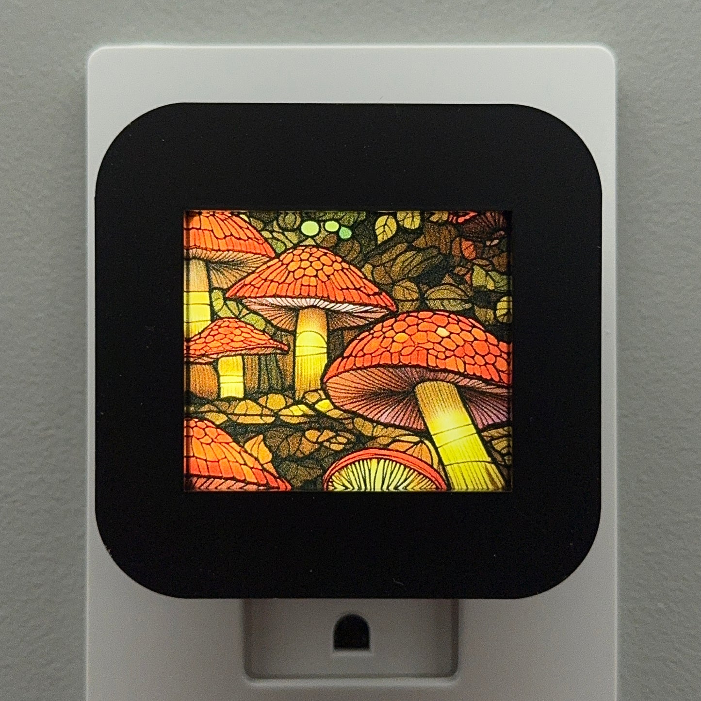 Mushroom Stained Glass Night Light