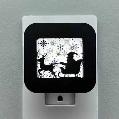 Santa's Sleigh & Reindeer Night Light