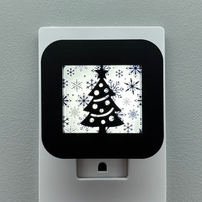 Snowy Christmas Tree Night Light