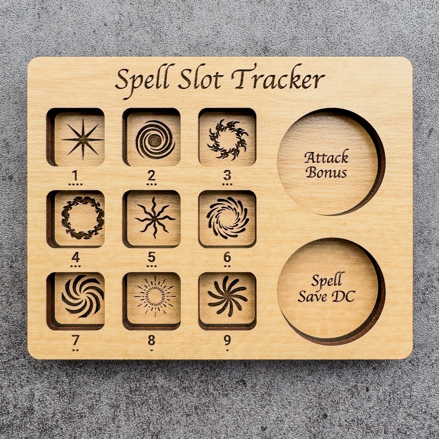 Dice Spell Slot Tracker - D30 Size for Higher Stat Characters