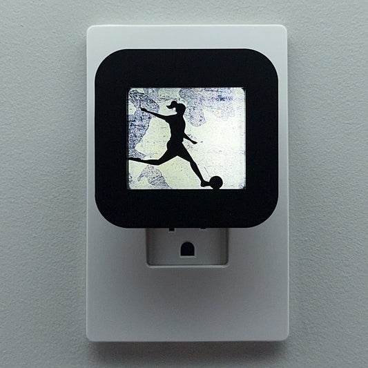 Female Soccer Player Night Light