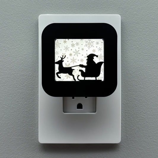 Santa's Sleigh & Reindeer Night Light