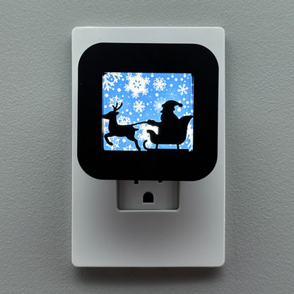 Santa's Sleigh & Reindeer Night Light