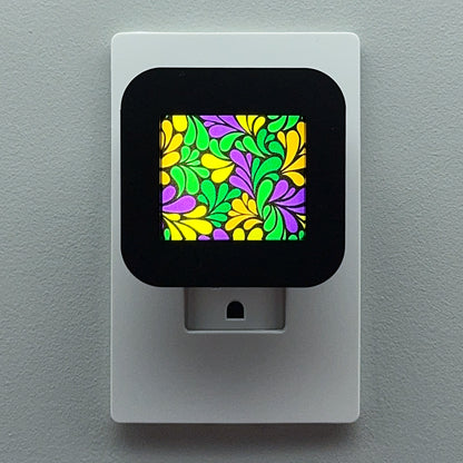 Mardi Gras Color Swirl Night Light