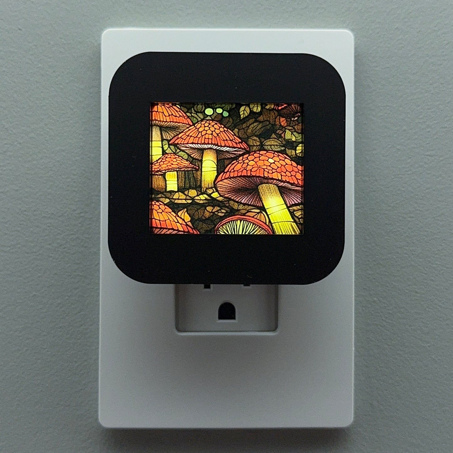 Mushroom Stained Glass Night Light