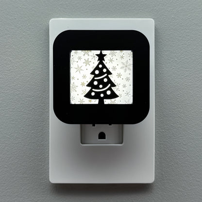 Snowy Christmas Tree Night Light