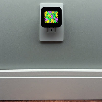 Mardi Gras Color Swirl Night Light