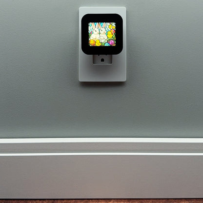 Easter Bunny Faux Stained Glass Night Light