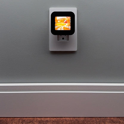 Rustic Red Barn Autumn Scene Night Light