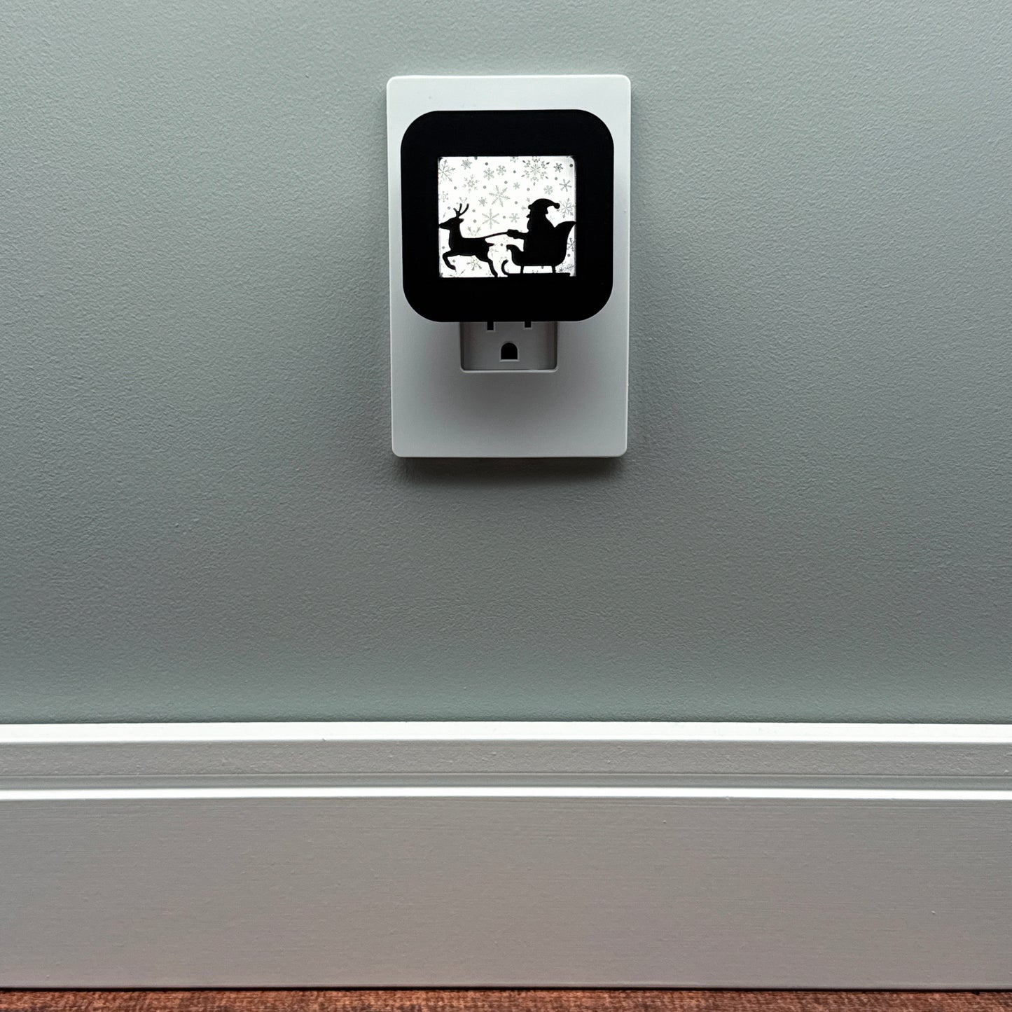Santa's Sleigh & Reindeer Night Light