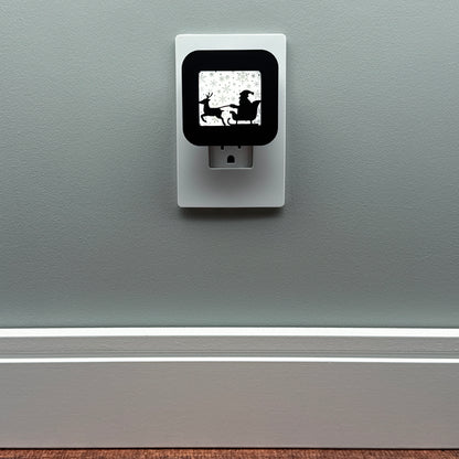 Santa's Sleigh & Reindeer Night Light