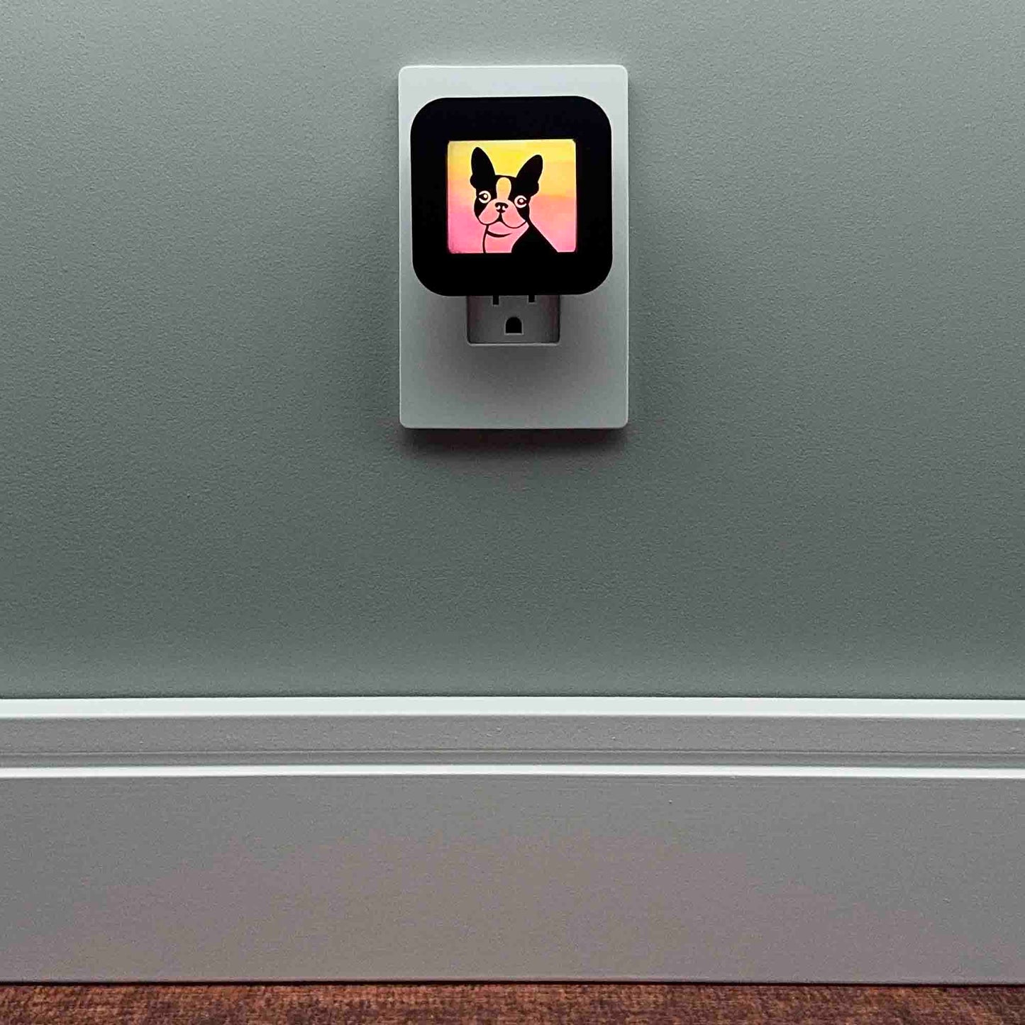 Boston Terrier Dog Night Light