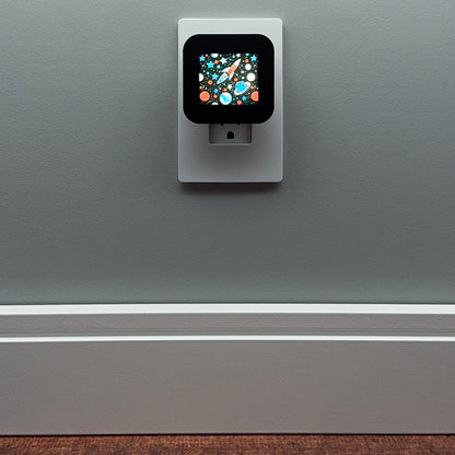 Space, Rocket Ship and Planets Night Light