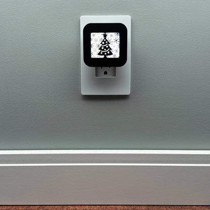 Snowy Christmas Tree Night Light