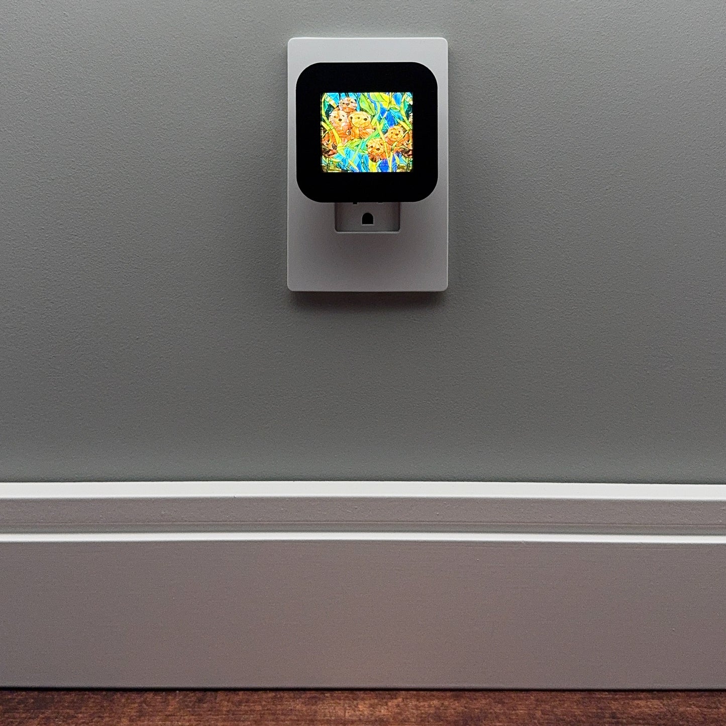 Otter Faux Stained Glass Night Light