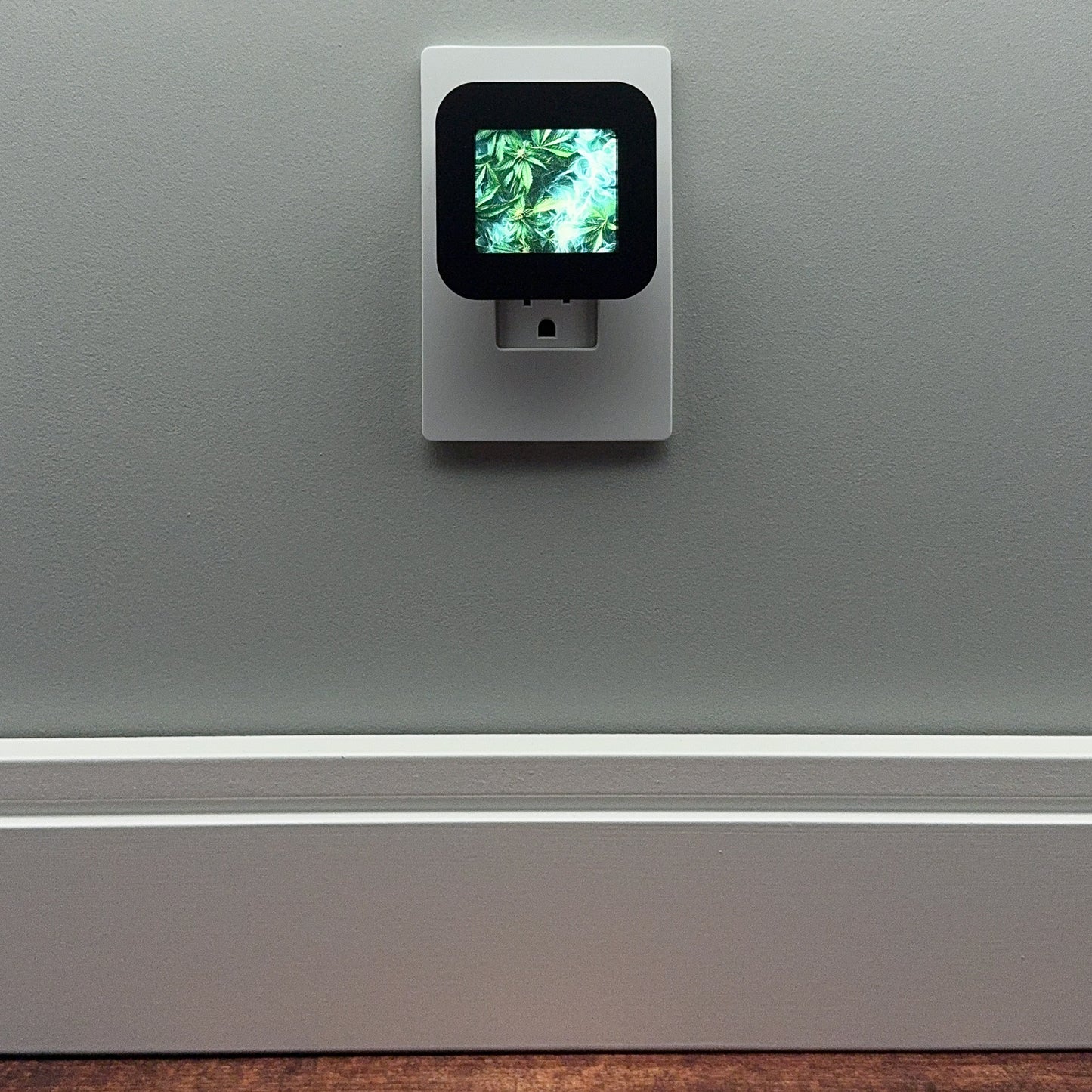 Smoke and Marijuana Leaves Night Light