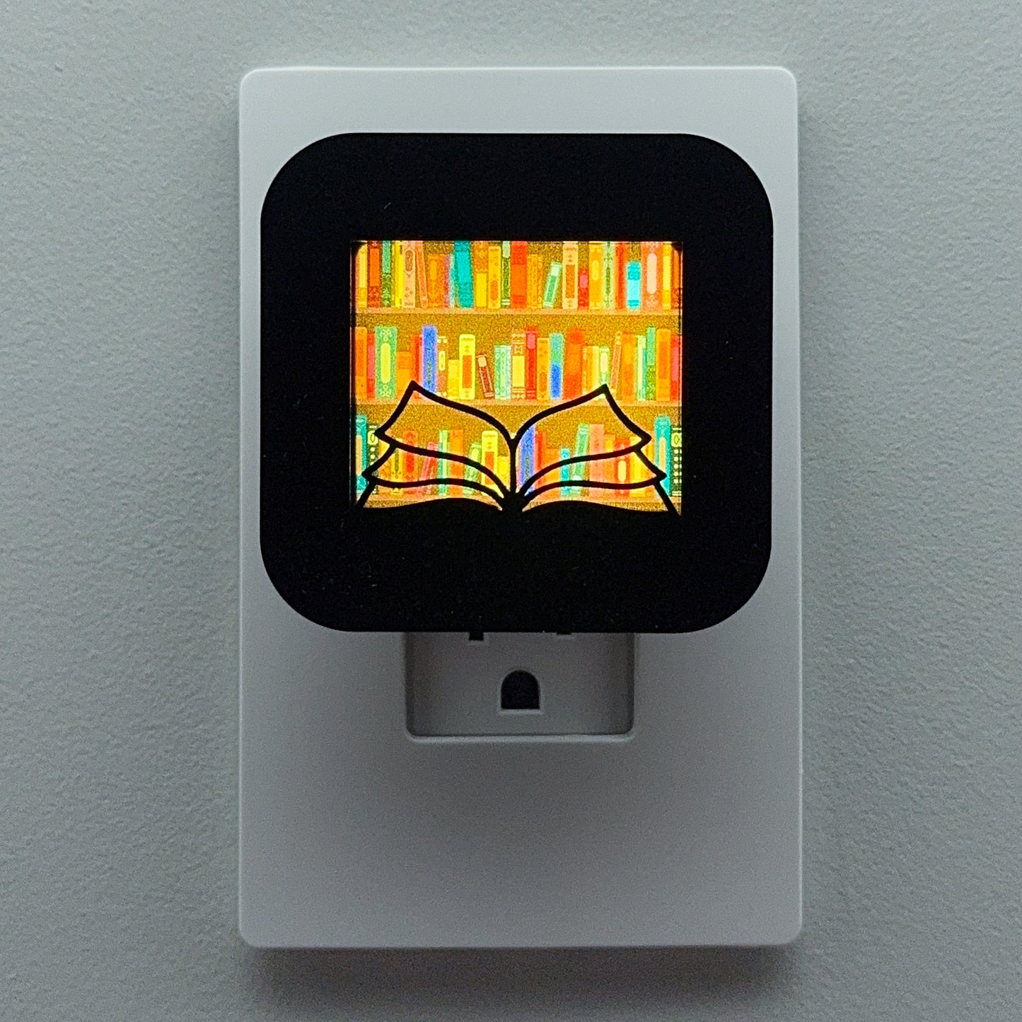 Open Book in Library Night Light
