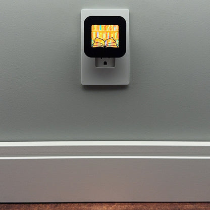 Open Book in Library Night Light