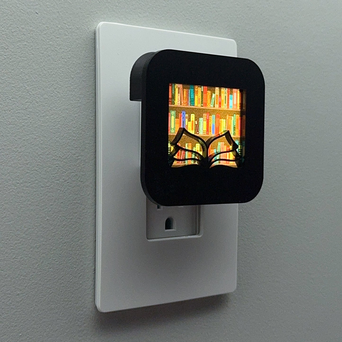 Open Book in Library Night Light