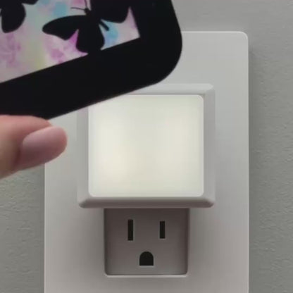 Butterfly Night Light with Watercolor Background