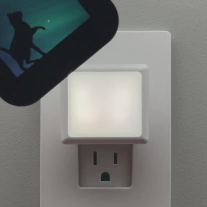 Cat Night Light with Northern Lights Background