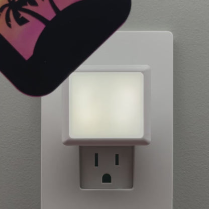 Beach Night Light with Sunset Background