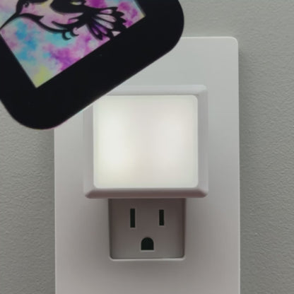 Hummingbird Night Light with Watercolor Background