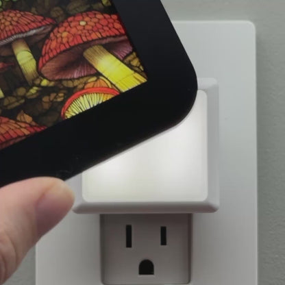 Mushroom Stained Glass Night Light