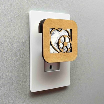 Soccer Ball Heart Night Light